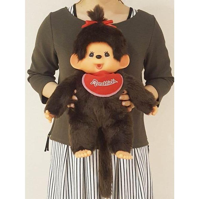 モンチッチ Monchhichi 萌趣趣 プレミアムスタンダードL 女の子 茶色