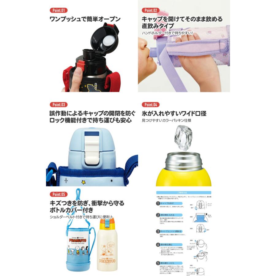 ドラえもん 宇宙さんぽ 水筒 保冷 カバー付き 直飲み 600ml KSTCH6