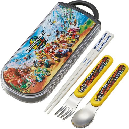 マリオカートワールド 食洗機対応 スライド式トリオセット 箸 フォーク