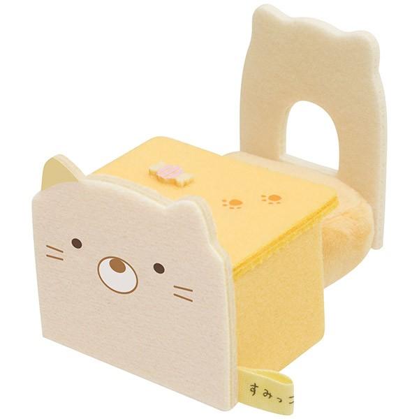 すみっコぐらし てのりぬいぐるみ 机といすのセット・ねこ MX39601｜yousay-do-y