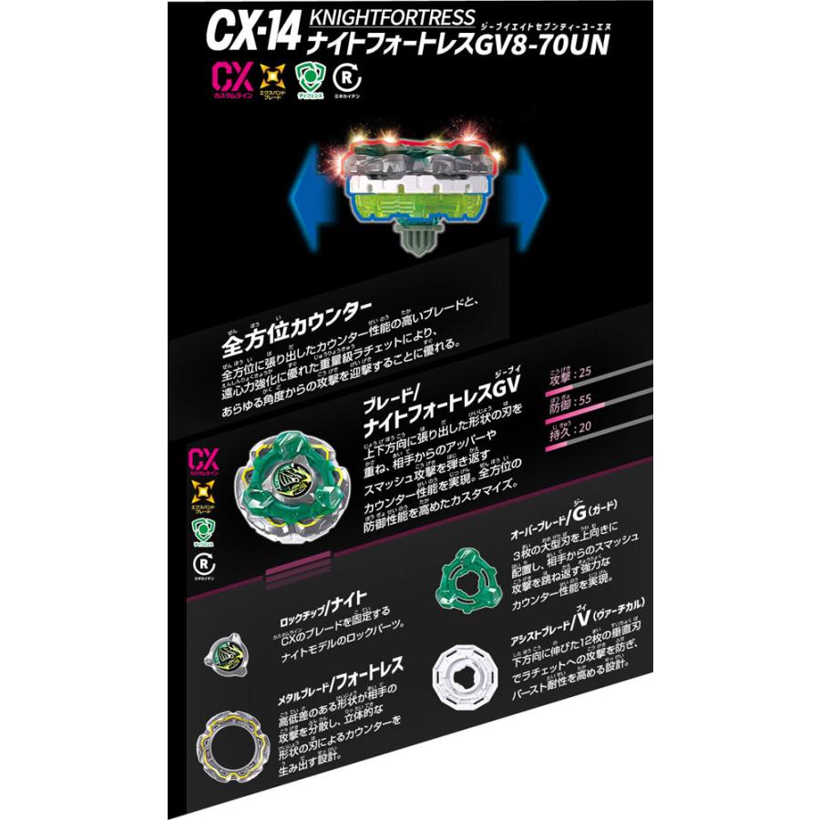 送料無料 ベイブレードX BEYBLADE X CX-14 スターター ナイトフォート