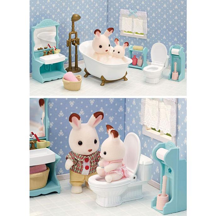 【希少】シルバニアファミリー⭐️ピカピカバスルーム⭐️ シルバニアファミリー 森のようちえん ピカピカバスルーム セット