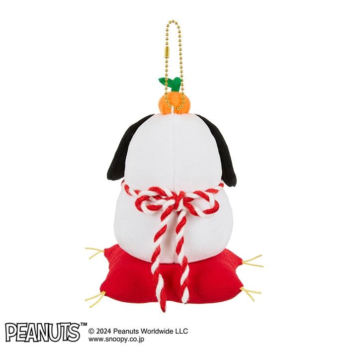 スヌーピー ぬいぐるみ かがみもちスヌーピー キーチェーンマスコット