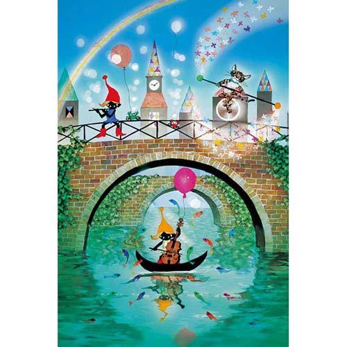 送料無料 ジグソーパズル 1000ピース 光るパズル 藤城 清治 本当の雨が