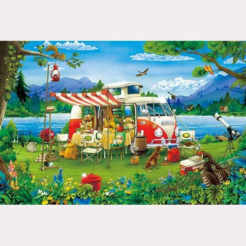 送料無料 ジグソーパズル 1000ピース 溪川弘行 キャンピング ホリデー