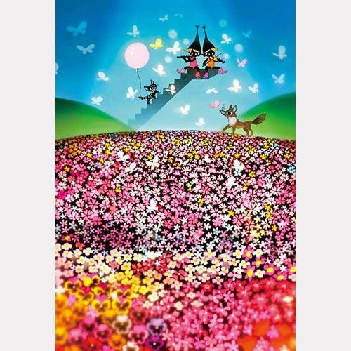 送料無料 ジグソーパズル 300ピース 藤城清治 花とこびと 300-368