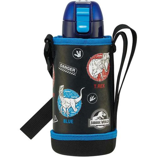 送料無料 ジュラシック・ワールド 水筒 保冷 カバー付き 直飲み 600ml
