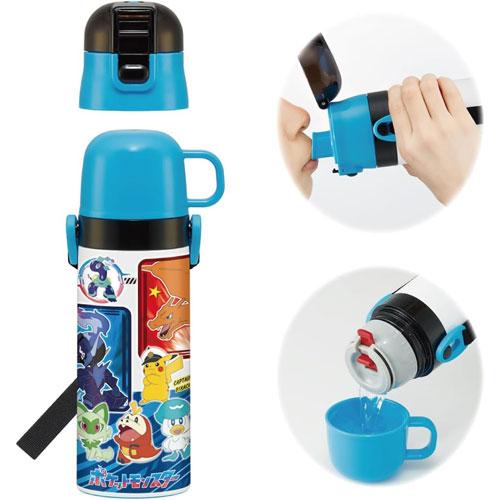 送料無料 ポケットモンスター 24 水筒 2WAYステンレス水筒 コップ付き