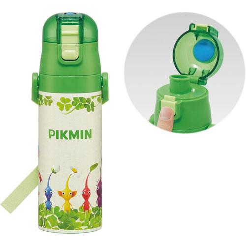 送料無料 ピクミン 水筒 ロック付きワンプッシュダイレクトステンレス