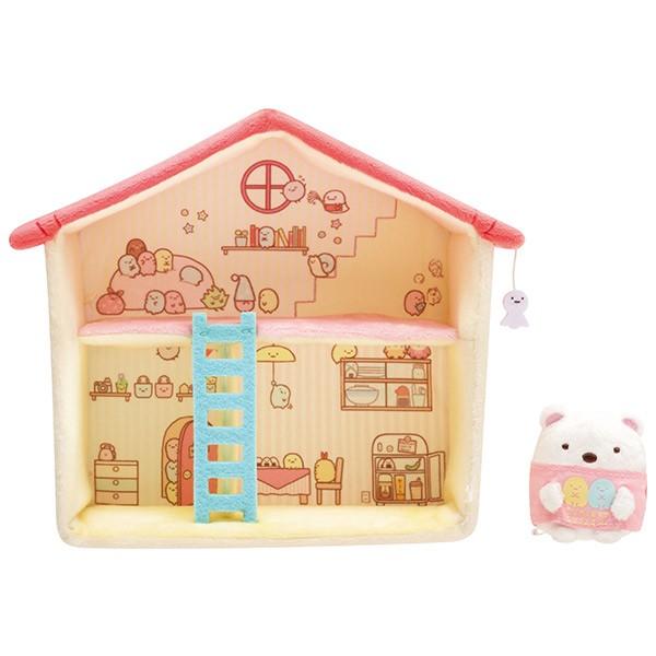 すみっコぐらし ぬいぐるみ すみっコハウス 屋根ピンク・はしごブルー