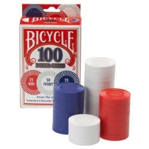 BICYCLE バイスクル ポーカーチップ 白・赤・青・100枚入り : ユウセイ 