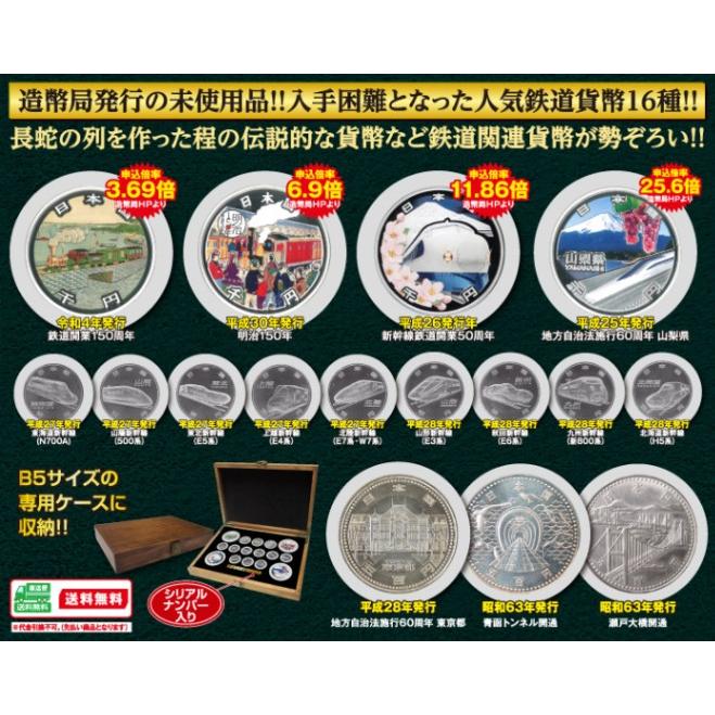 鉄道開業150年記念貨幣総覧 豪華木製ボックス付き 未使用品 : 優 鉄道開業150年記念貨幣総覧 豪華木製ボックス付き 未使用品 : 優