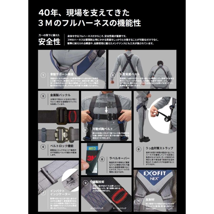 3M フルハーネス型安全帯 新規格対応 スリーエム プロテクタ フル