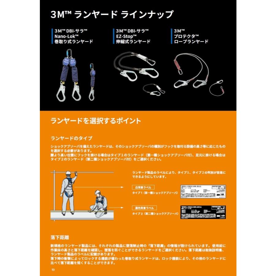 3M 送料無料 ランヤード 新規格対応 スリーエム DBI-サラ EZ