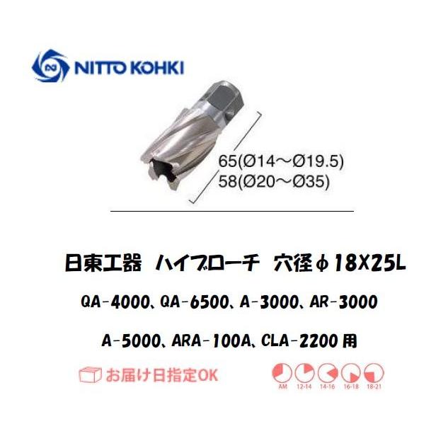 高品質新品 日東工器 NITTO KOHKI ハイブローチ 穴径18mm用 16218 QA-