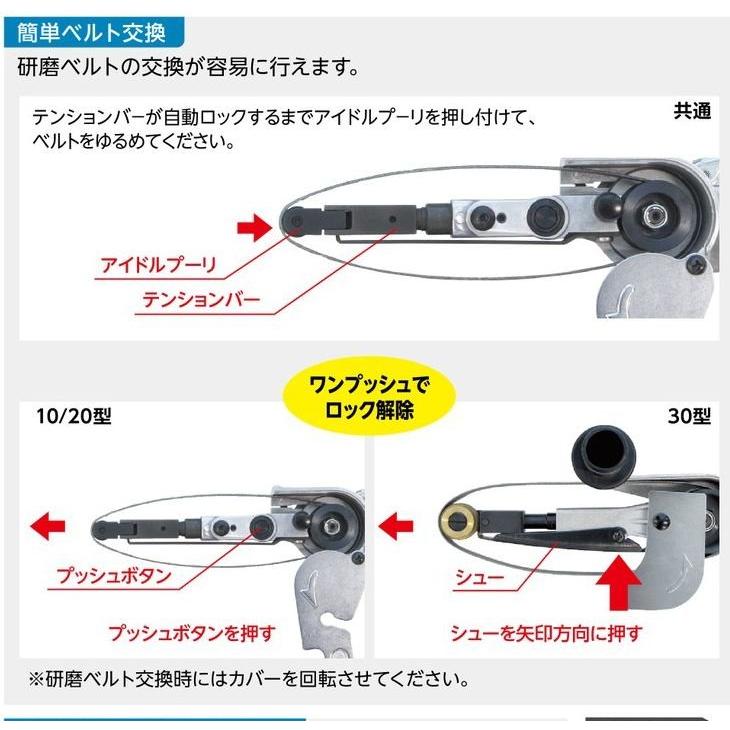 日東工器 日東工器（NITTO KOHKI) 空気式ベルトサンダ ベルトン B-30CL 