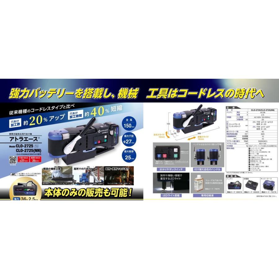 日東工器 携帯式磁気ボール盤 NITTO KOHKI アトラエース 日東工器 携帯式磁気ボール盤 NITTO KOHKI アトラエース