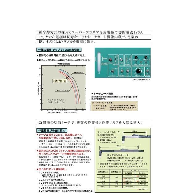 ダイヘン（DAIHEN） D-8000 エアープラズマ切断機 CTW-0801/CTPW-0801