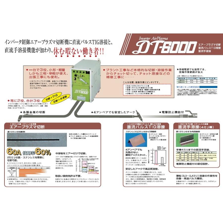 ダイヘン（DAIHEN） エアープラズマ切断機 DT-6000 切断トーチCTZL
