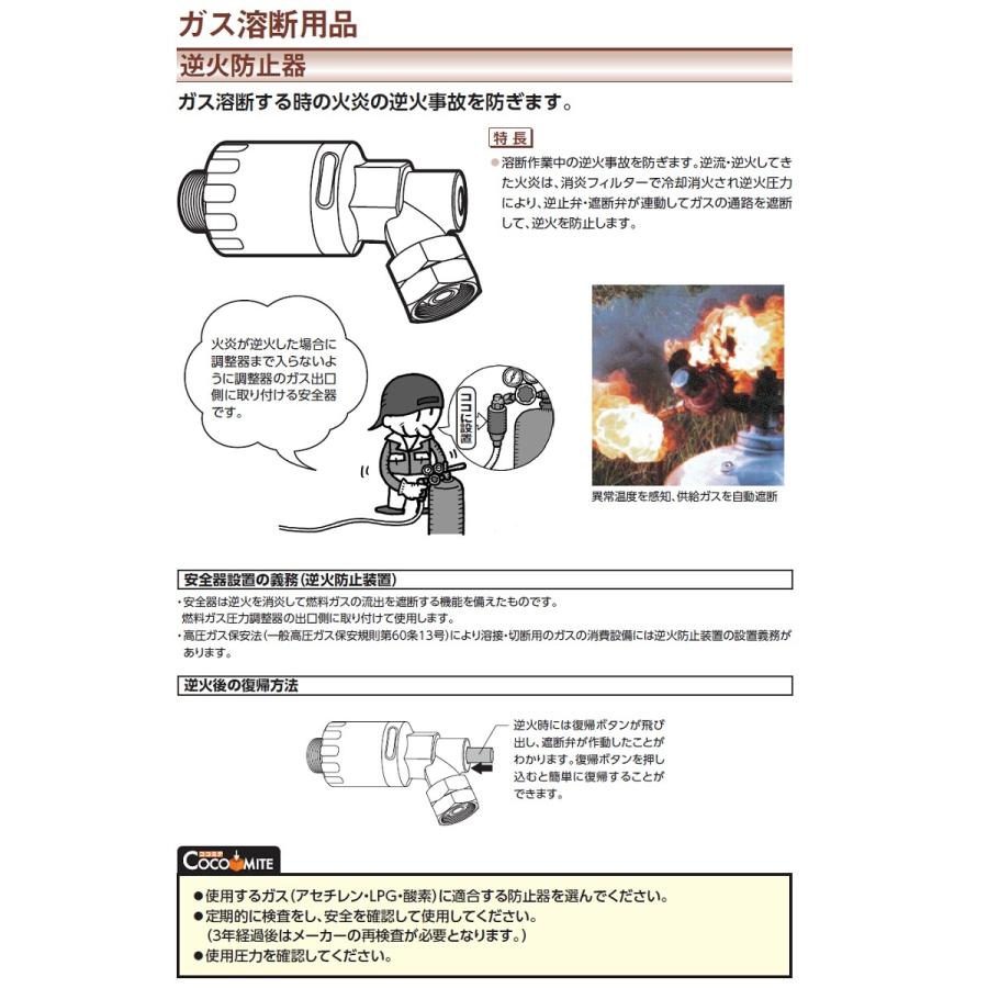 逆火防止器 小池酸素 温度感知式乾式安全器 アポロゴールド 逆火防止器 小池酸素 温度感知式乾式安全器 アポロゴールド