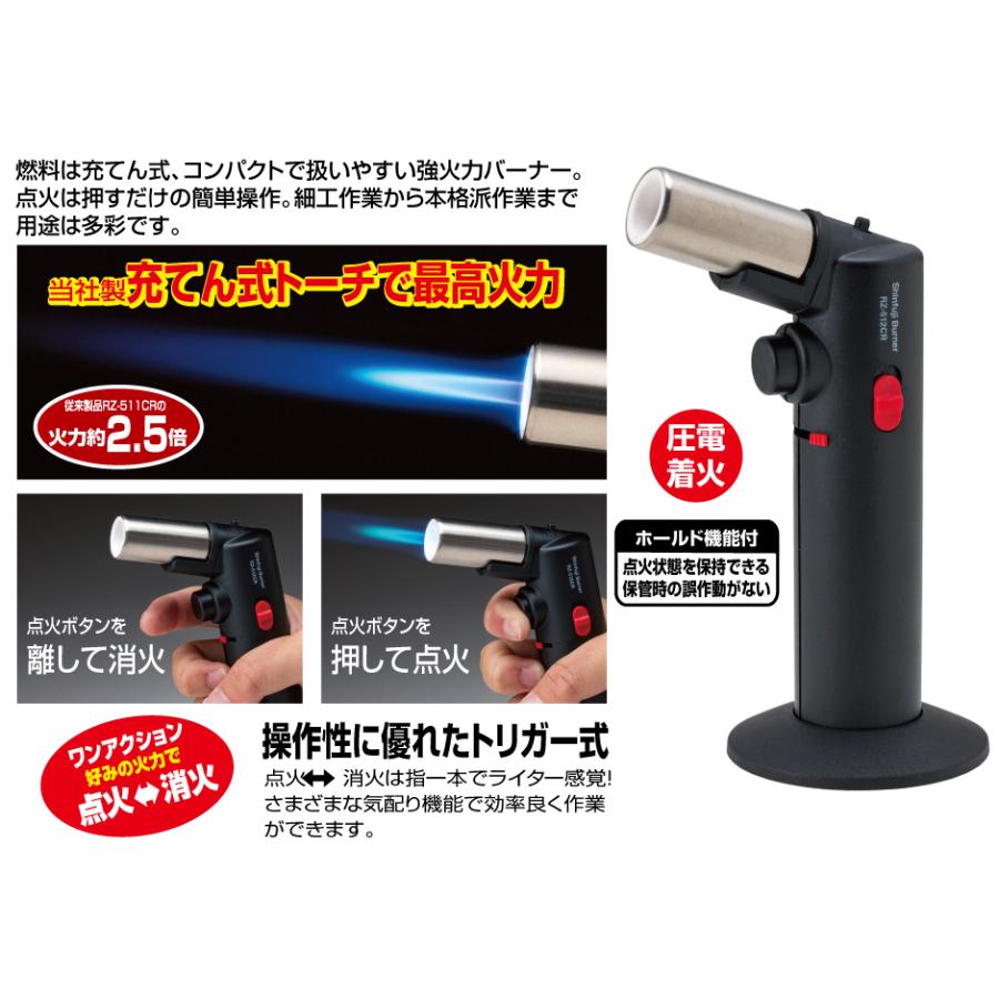 新富士バーナー ガストーチ ガス充填式パワートーチ RZ-512CR イン