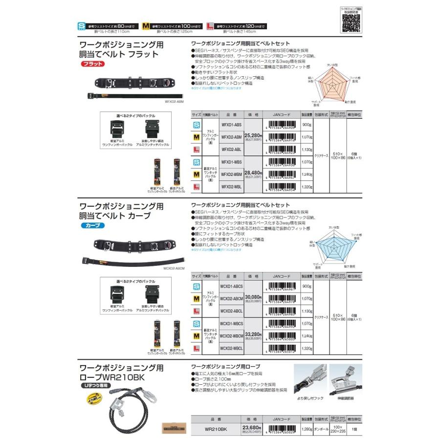 送料無料 タジマ ワークポジション器具 ワークポジショニング用ベルト（カーブ） WCXD2-WBCM（Mサイズ） インボイス制度対象適格請求書発行事業者｜yousetsuichiba｜06