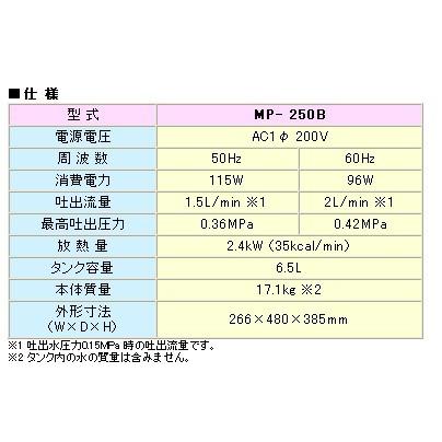 冷却水循環装置 ストリームジェントル MP−250B 冷却水循環装置 ストリームジェントル MP−250B