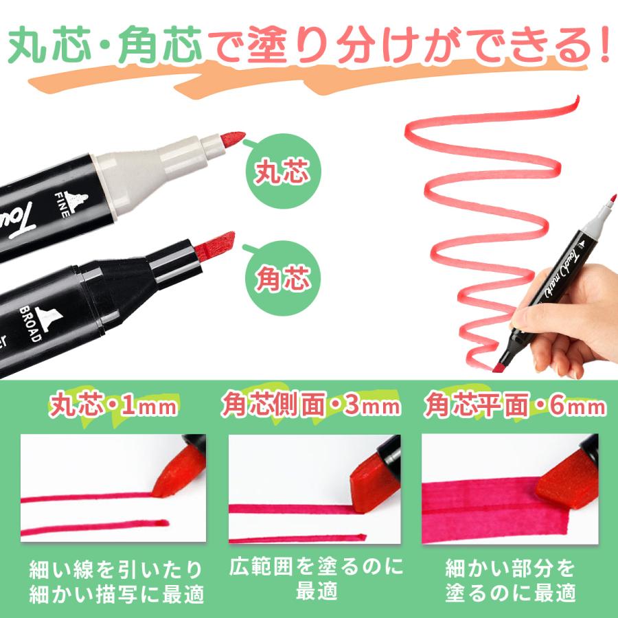 マーカーペン 80色 セット ケース付 カラーペンセット 蛍光ペン