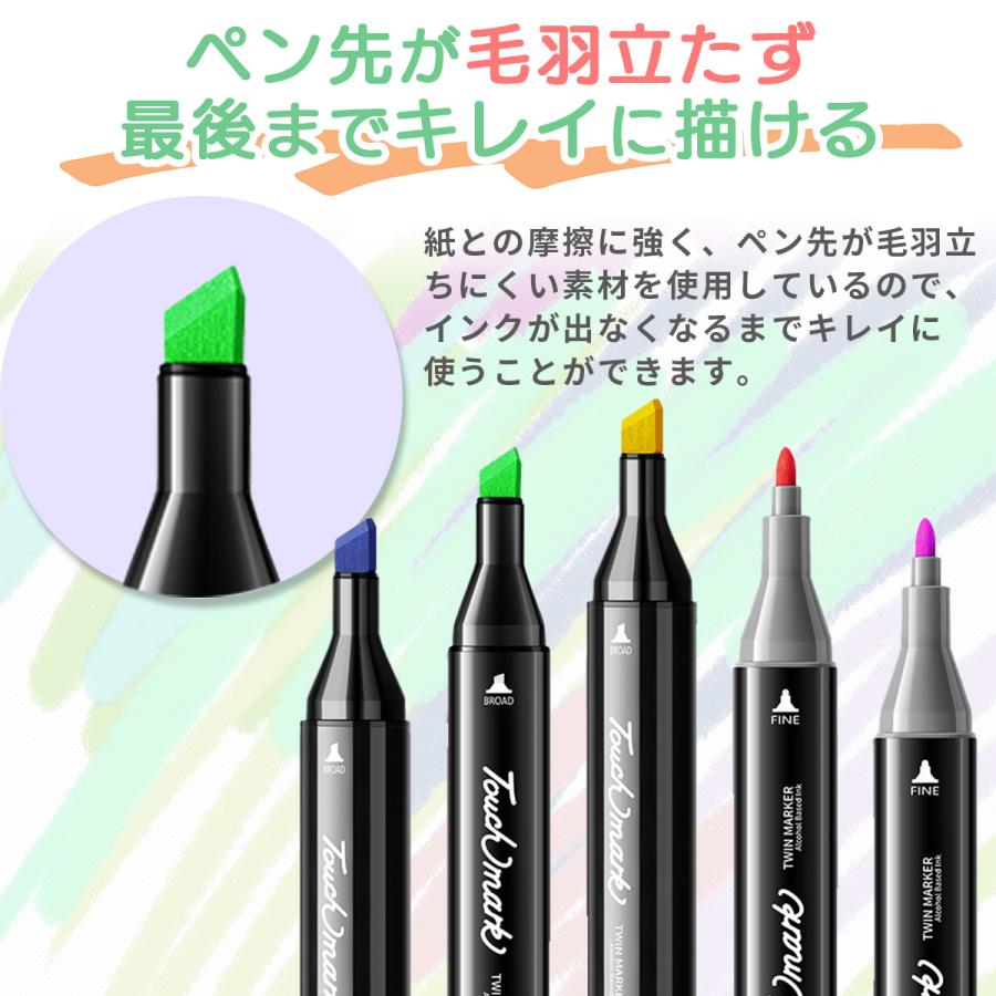 マーカーペン 80色 セット ケース付 カラーペンセット 蛍光ペン