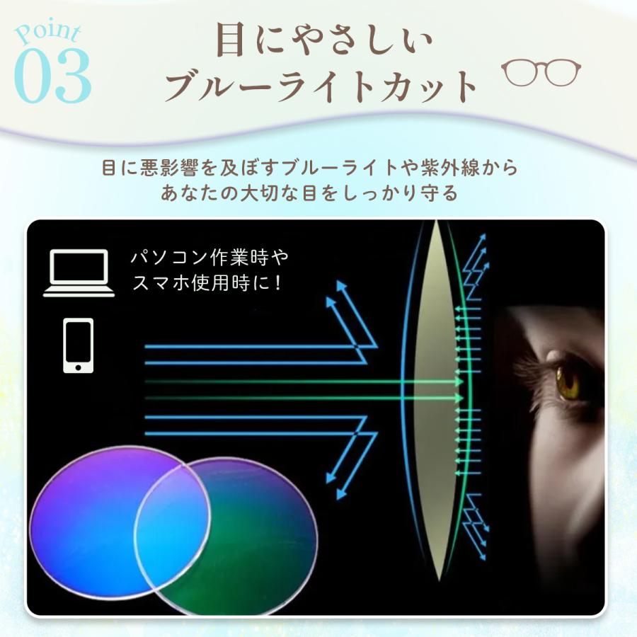 老眼鏡 おしゃれ レディース 遠近両用 ブルーライトカット 軽量