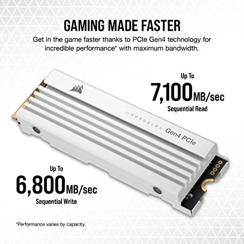 CORSAIR MP600 PRO LPX White PCIe Gen4 x4 NVMe M.2 SSD 2TB for PS5 CSSD-F200｜yousmile0713｜04