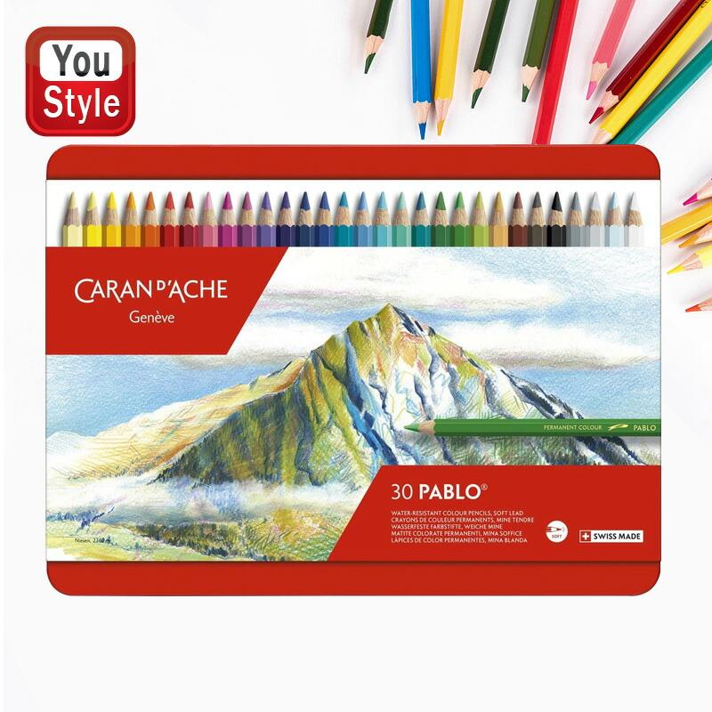 パブロ カランダッシュ CARAN D'ACHE PABLO 油性色鉛筆 30色セット