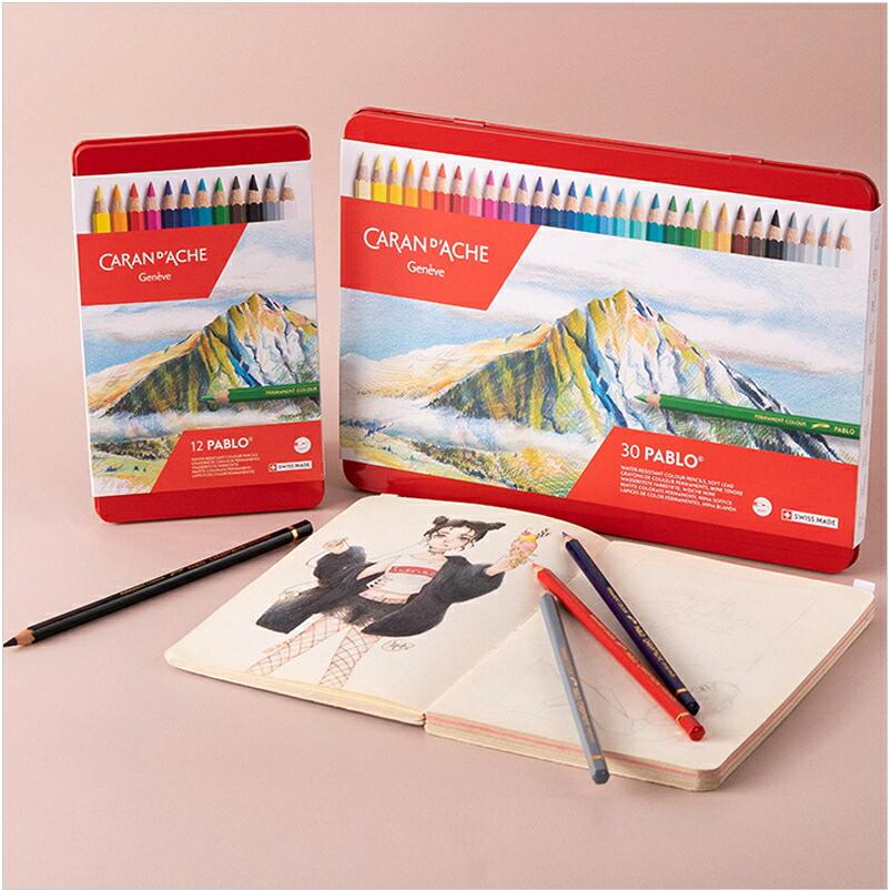 パブロ カランダッシュ CARAN D'ACHE PABLO 油性色鉛筆 30色セット