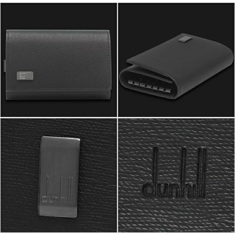 新品未使用 ダンヒル Dunhill キーケース 黒 6連フック レザー dunhill ダンヒル キーケース 6連 キーリング付き メンズ