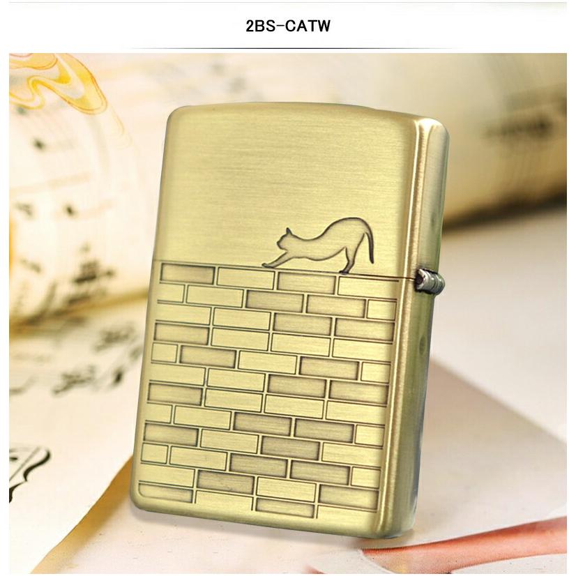 ジッポ　キャットウォーク柄 楽天市場】Zippo ジッポー ネコ 猫 Cat キャットウォーク ブラス