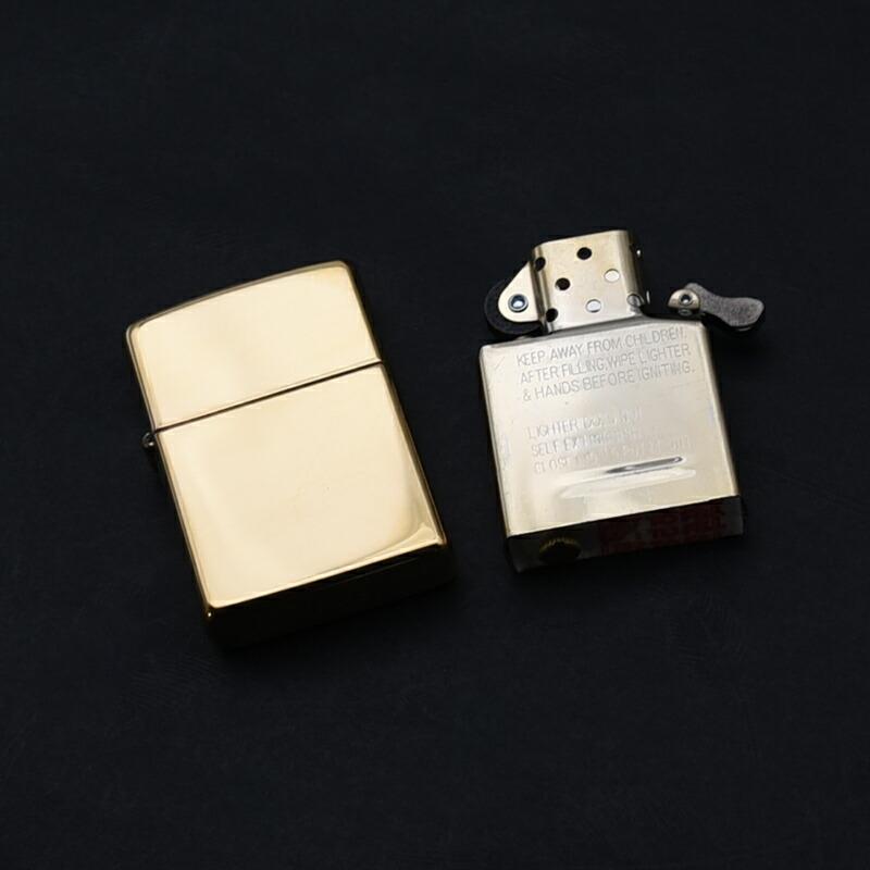 ジッポー ZIPPO ライター レギュラー 定番 / スリム ブラッシュブラス / ハイポリッシュ(鏡面)ブラス 真鍮無垢 全6タイプ｜youstyle-pen｜13