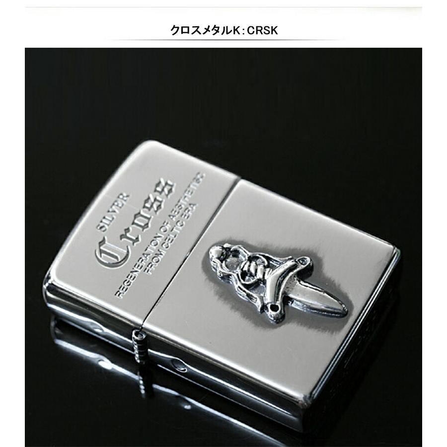 ZIPPO ジッポー ライター クロスメタル 純銀メタル貼り 全4色 ZIPPO ジッポー ライター クロスメタル 純銀メタル貼り 全4色