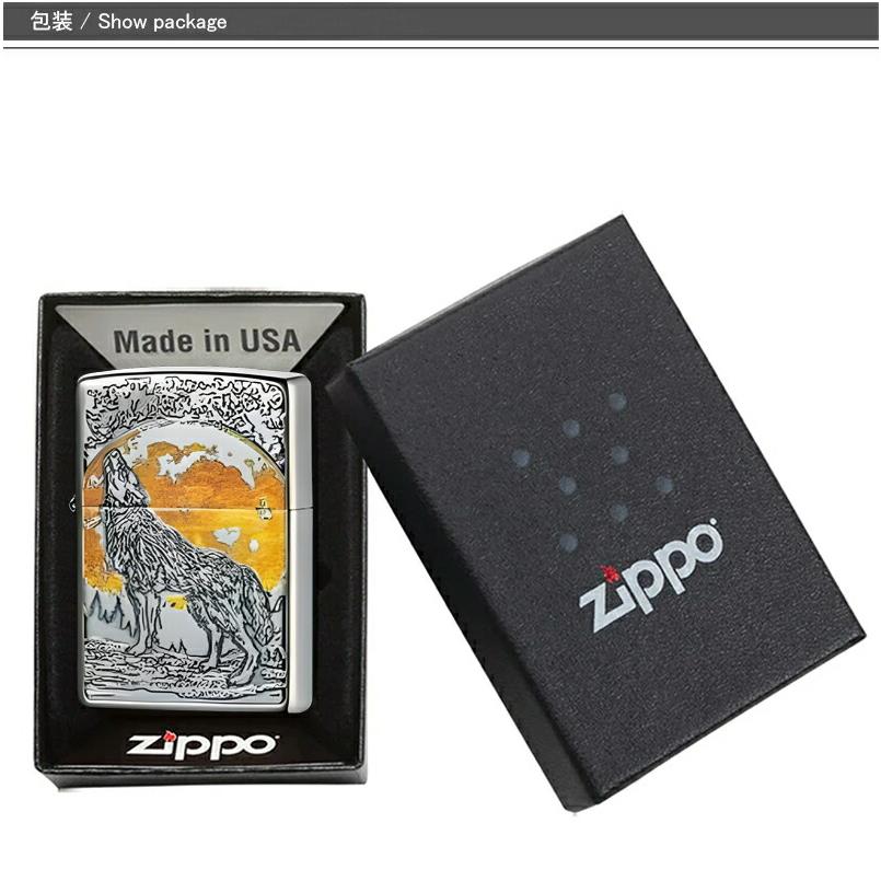 ZIPPO ジッポー ライター WOLF DESIGN いぶし仕上げ エッチング