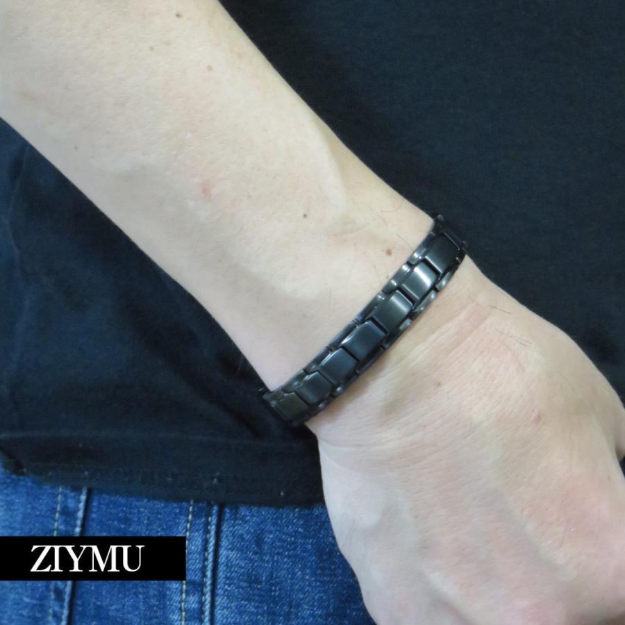 ZIYMU ジーム 磁気 ブレスレット ゲルマニウム ステンレス 抗疲労