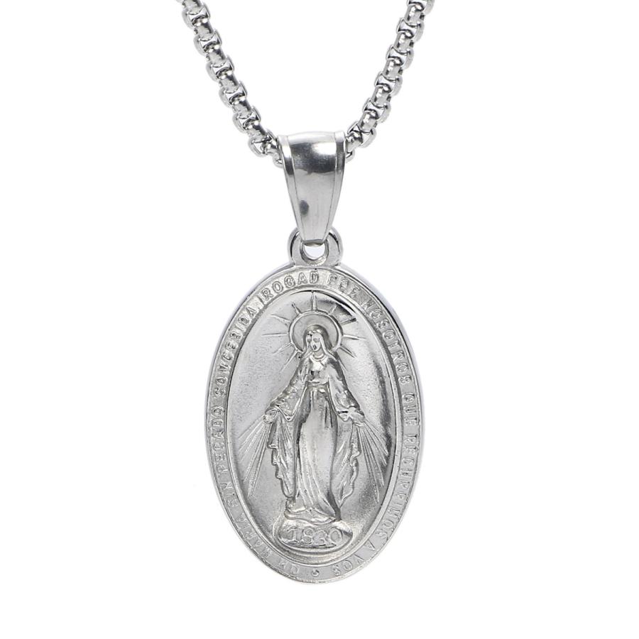 ZIYMU ジーム 聖母マリア像 不思議のメダイ ペンダント ネックレス