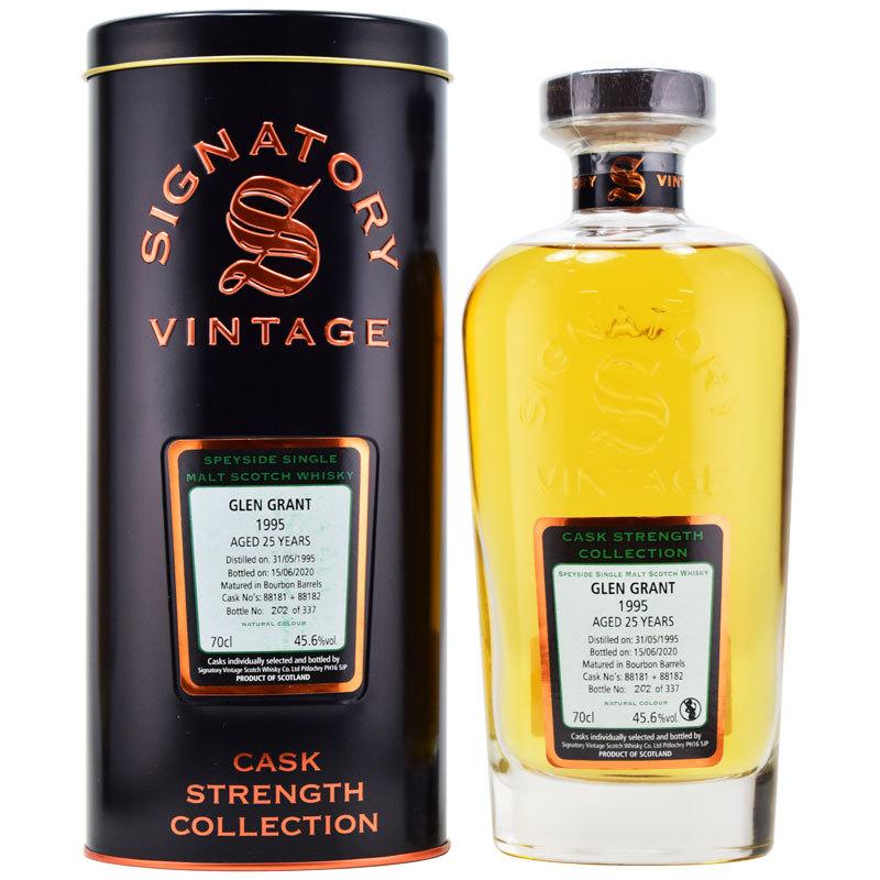 【甘く、フルーティー、ハニーデューアップル、アプリコット】グレングラント　1995　25年　シグナトリー　45.6％　700ｍｌ