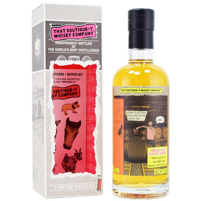 【マホガニー、オールドシェリー】グレンファークラス　30年　バッチ8　ブティックウィスキー（シークレットディスティラリー＃1表記）　47.5％　500ｍｌ