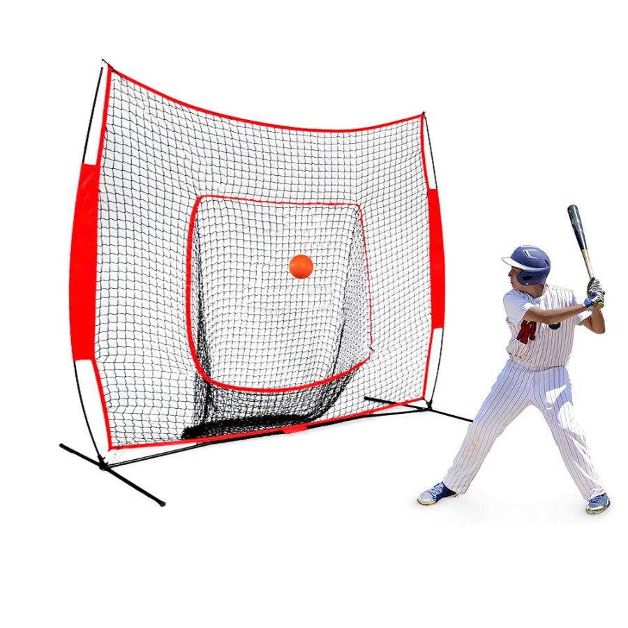 TOPAIM 野球練習用ネット 2m 折り畳み式 バッティングネット バック