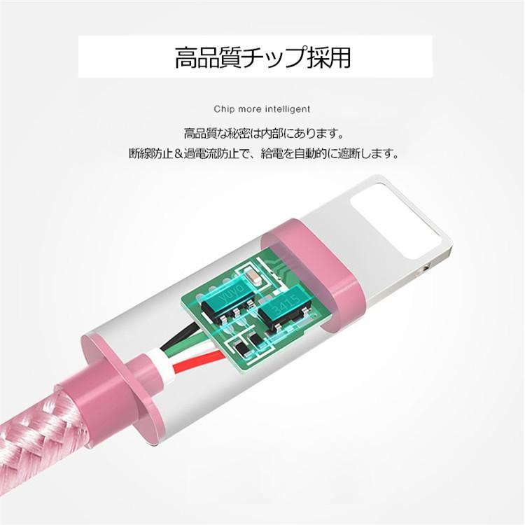 iPhoneケーブル Type Cケーブル micro USBケーブル 充電ケーブル 長さ 1m 急速充電 USB 充電器 データ転送ケーブル iPad iPhone Android多機種対応 強靭｜youtatsu｜05