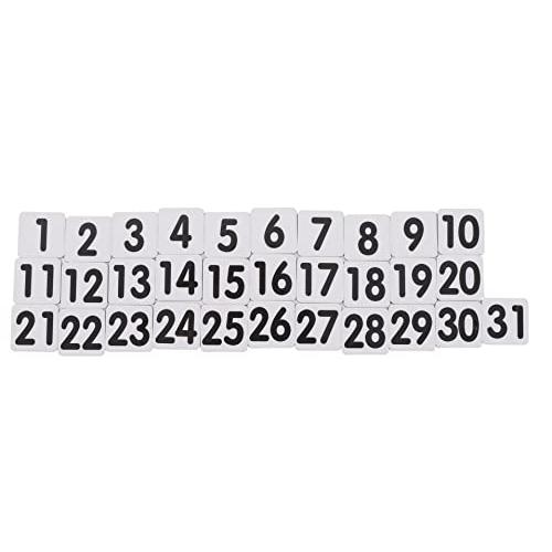 日付 数字 マグネット 月の31日分 (黒字)2cmx2cm : ヨーテイ ヤフー店