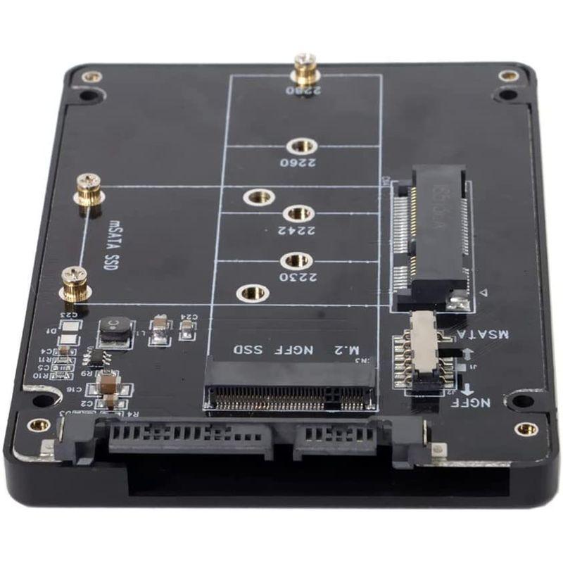 正規取扱品 Xiwai コンボ M.2 NGFF B-Key & mSATA SSD - SATA 3.0 アダプター コンバーター ケース エンクロー