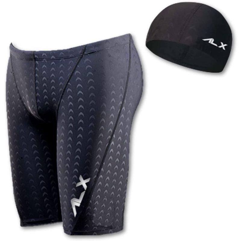 全国どこでも送料無料水着 メンズ AthleX 大きいサイズ XL) 競泳 スイムキャップ サメ肌 スイムパンツ フィットネス (2点, 撥水 2点セット アンダーウエア World Bridge 競泳水着 水泳帽 2点セット 競泳パンツメンズ 競泳水着メンズ (XL)