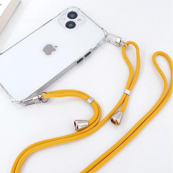 iPhone14 Pro 背面型 クリアケース ショルダーストラップ付き