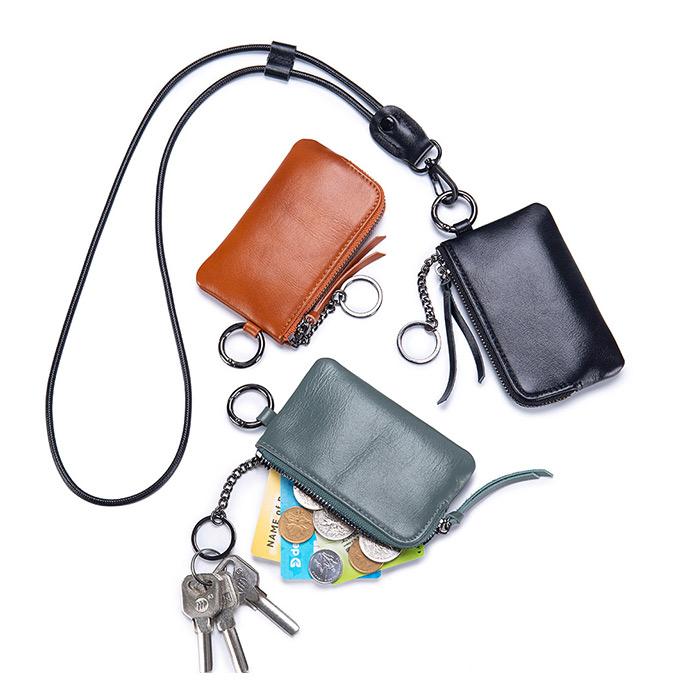ミニ財布 メンズ レディース カード収納 リングフック ネック