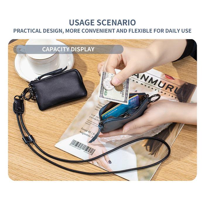 ミニ財布 メンズ レディース カード収納 リングフック ネック